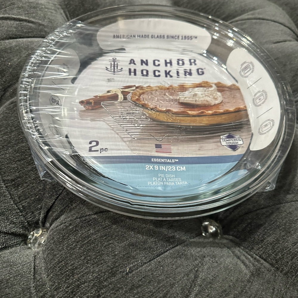 Anchor Hocking 2-Piece Glass Pie Dish Set - Clear